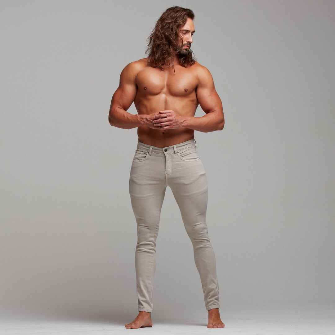 Slim Stretch Beige Jeans - FSH134