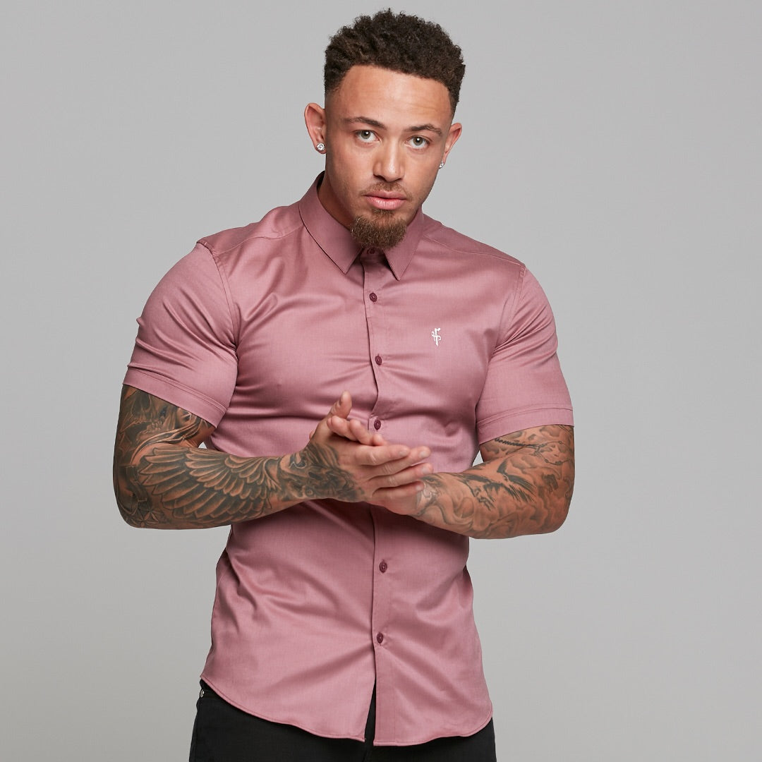 Super Slim Luxe Ultra Stretch Mauve Short Sleeve - FS544