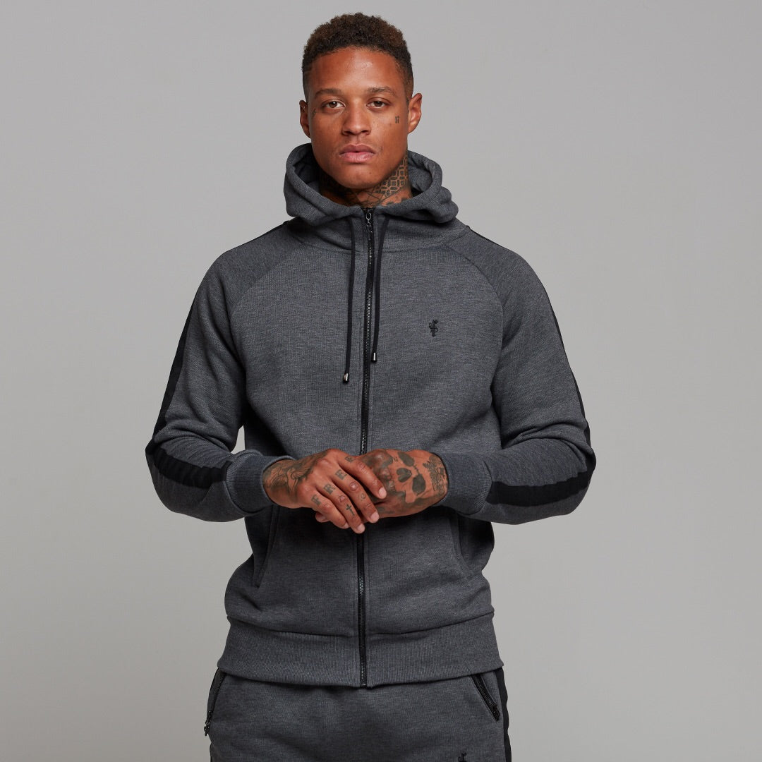 Classic Charcoal and Black Striped Raglan Bottoms - FSH253 (LAST CHANCE)