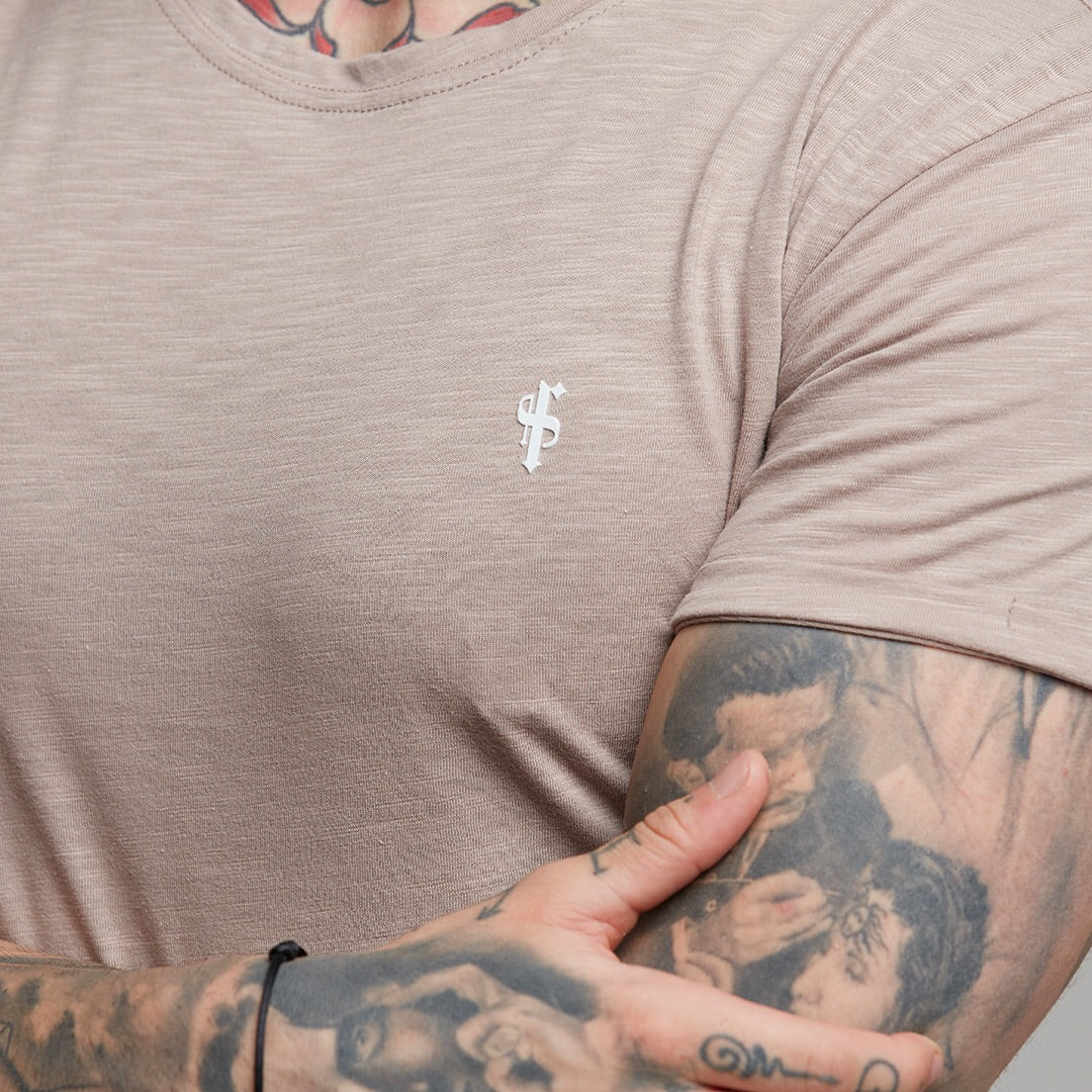 Taupe Slub Crew - FSH261