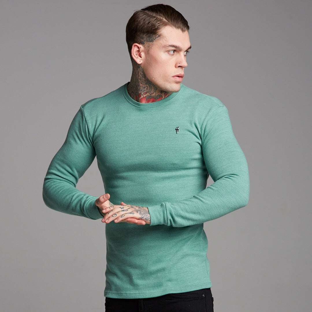 Classic Green Super Slim Jumper - FSH233