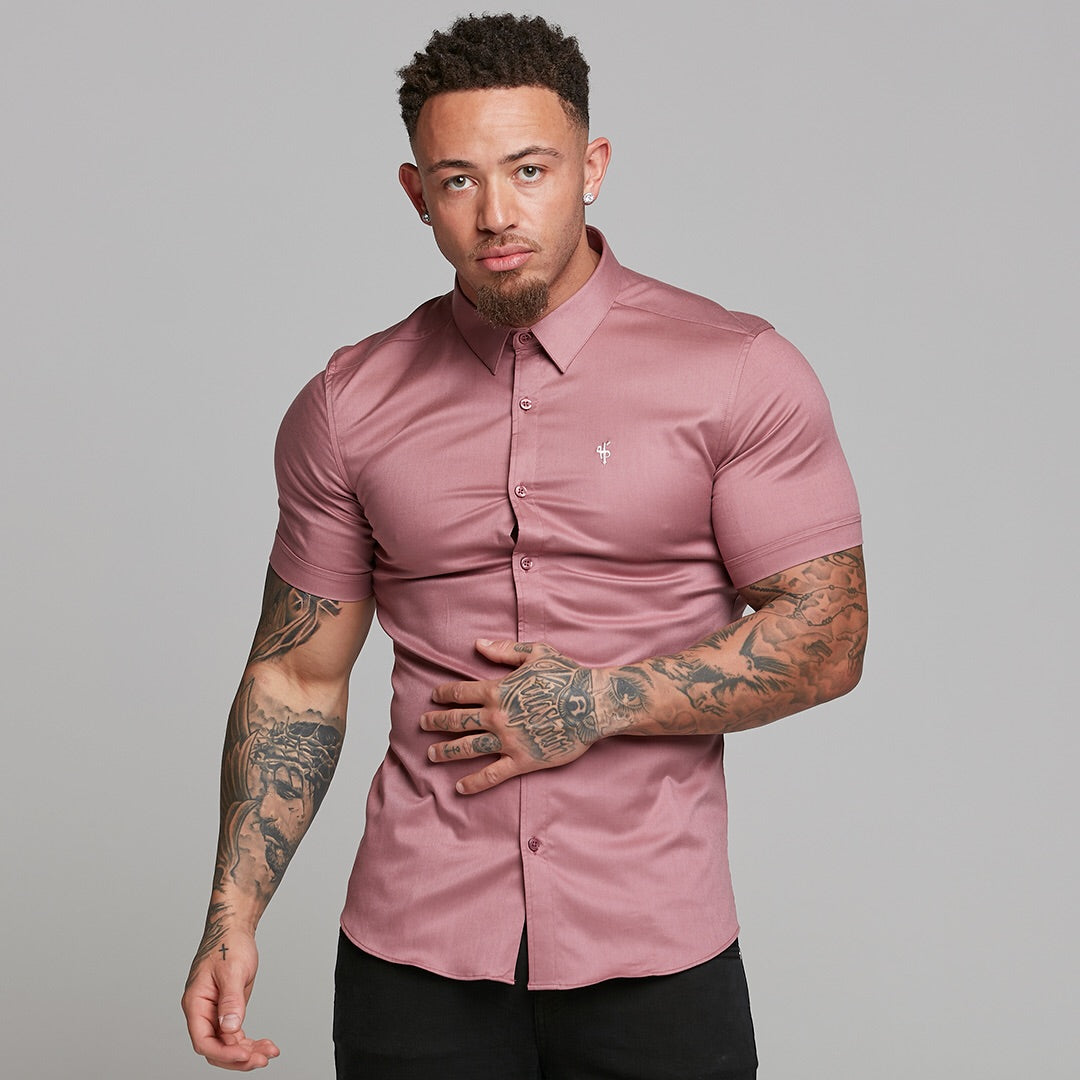 Super Slim Luxe Ultra Stretch Mauve Short Sleeve - FS544