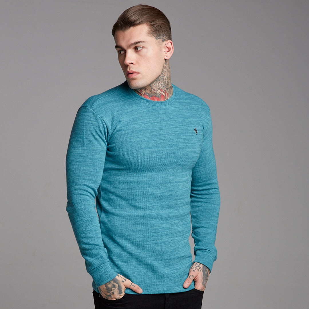 Classic Teal Super Slim Jumper - FSH232