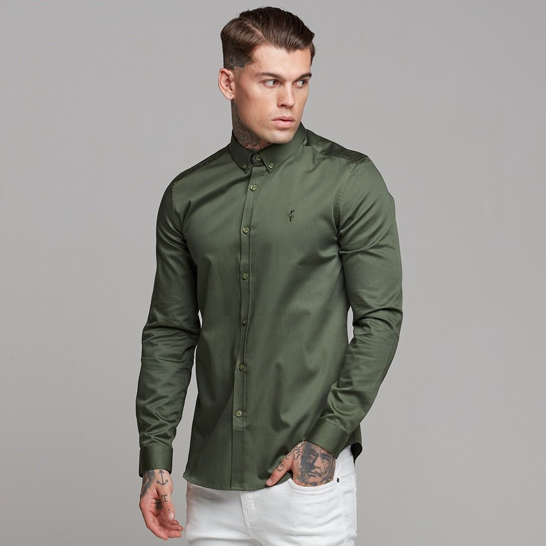 Classic Button Down Khaki Luxe Egyptian Cotton - FS501 (LAST CHANCE)