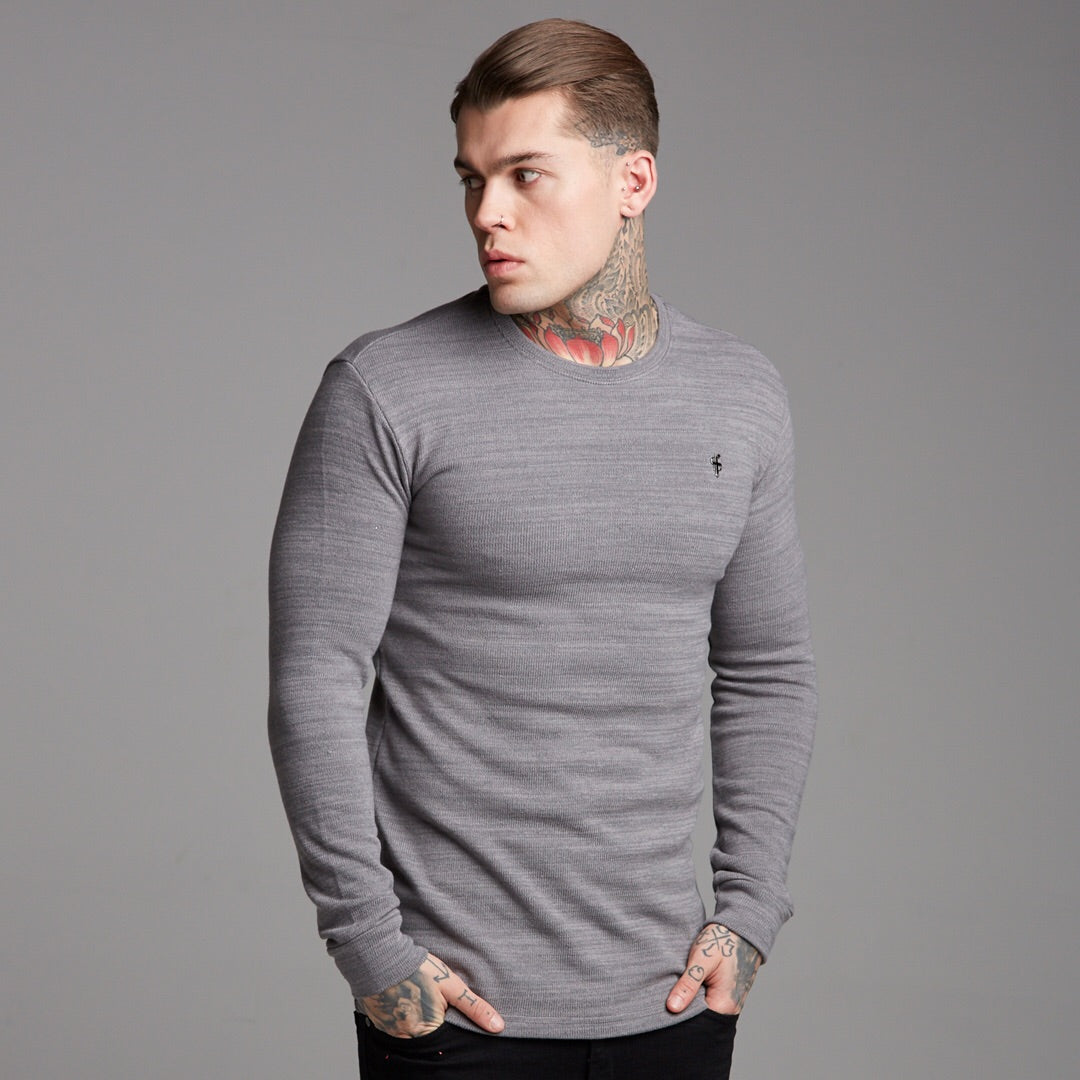 Classic Grey Super Slim Jumper - FSH230