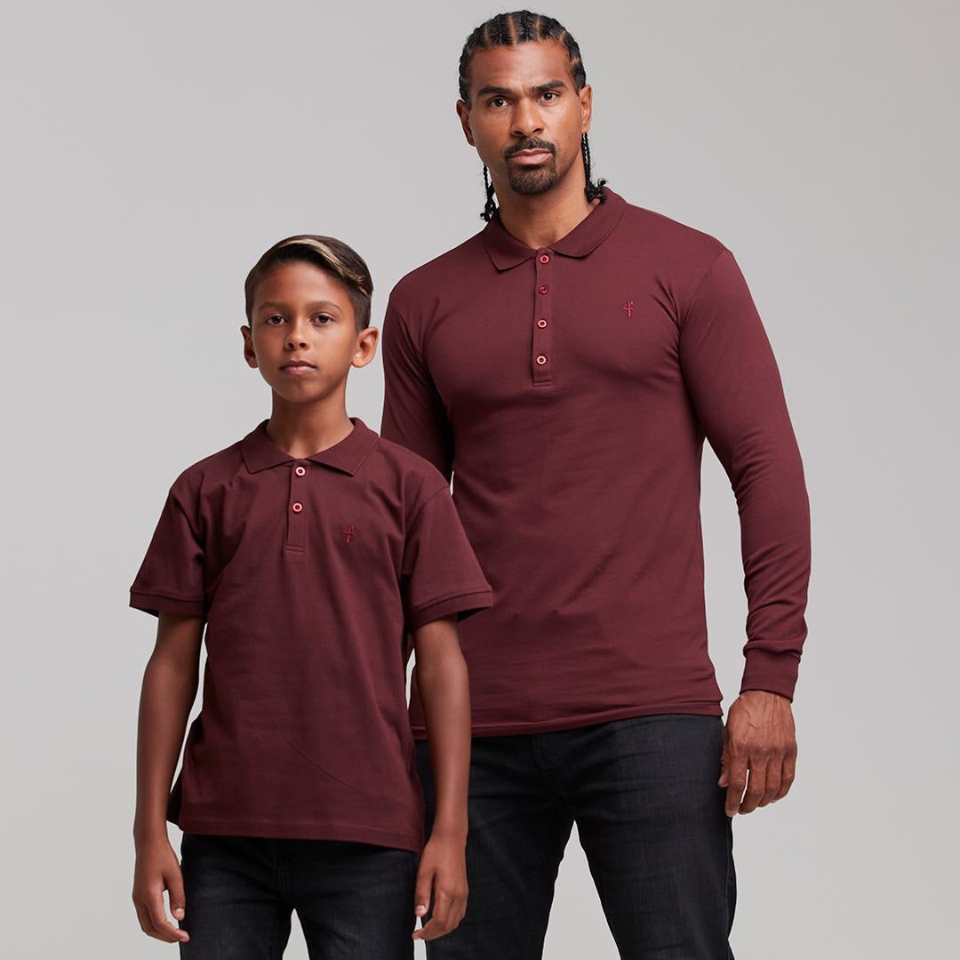 Boys Classic Burgundy Polo Shirt - FSB022 (LAST CHANCE)