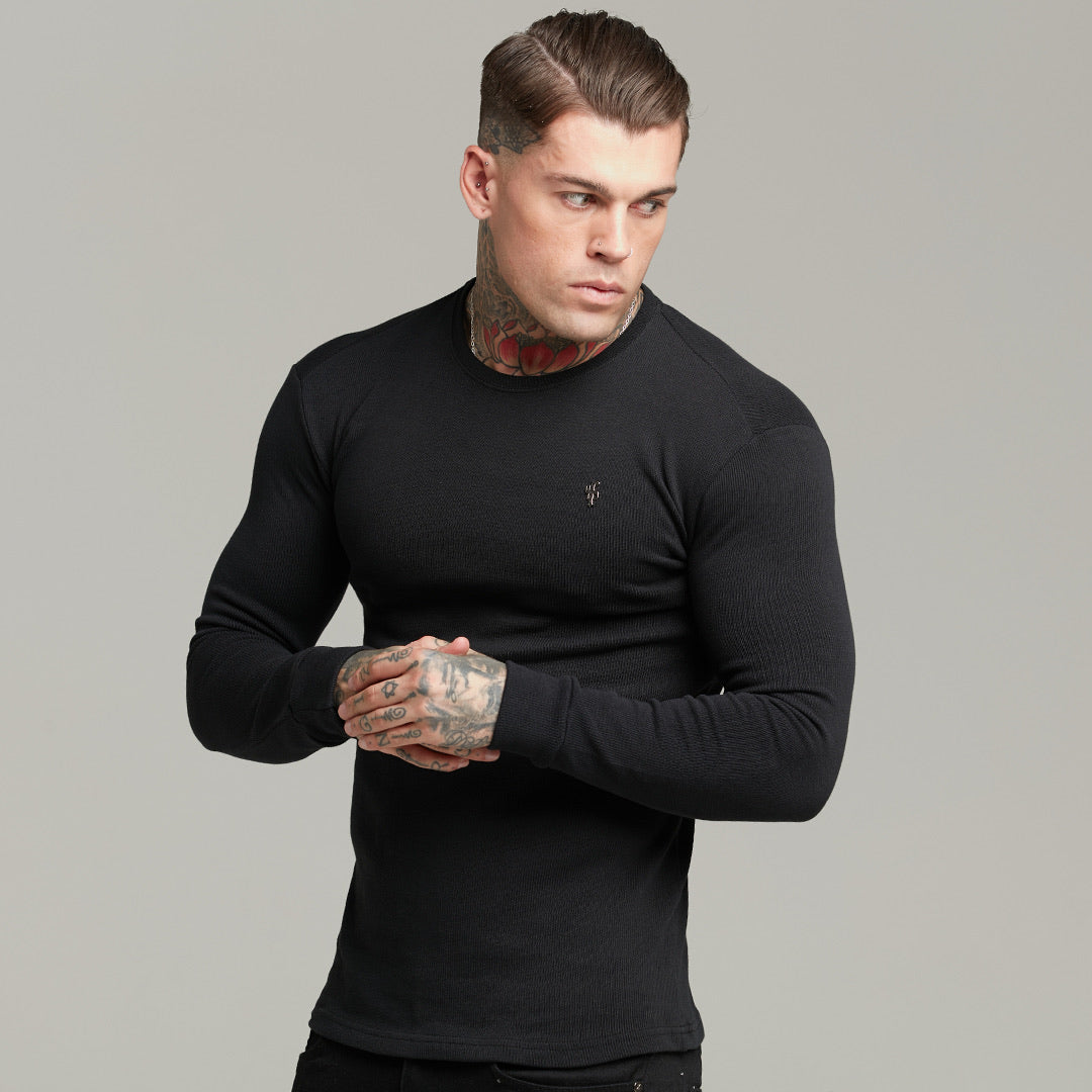 Classic Black Super Slim Jumper - FSH409