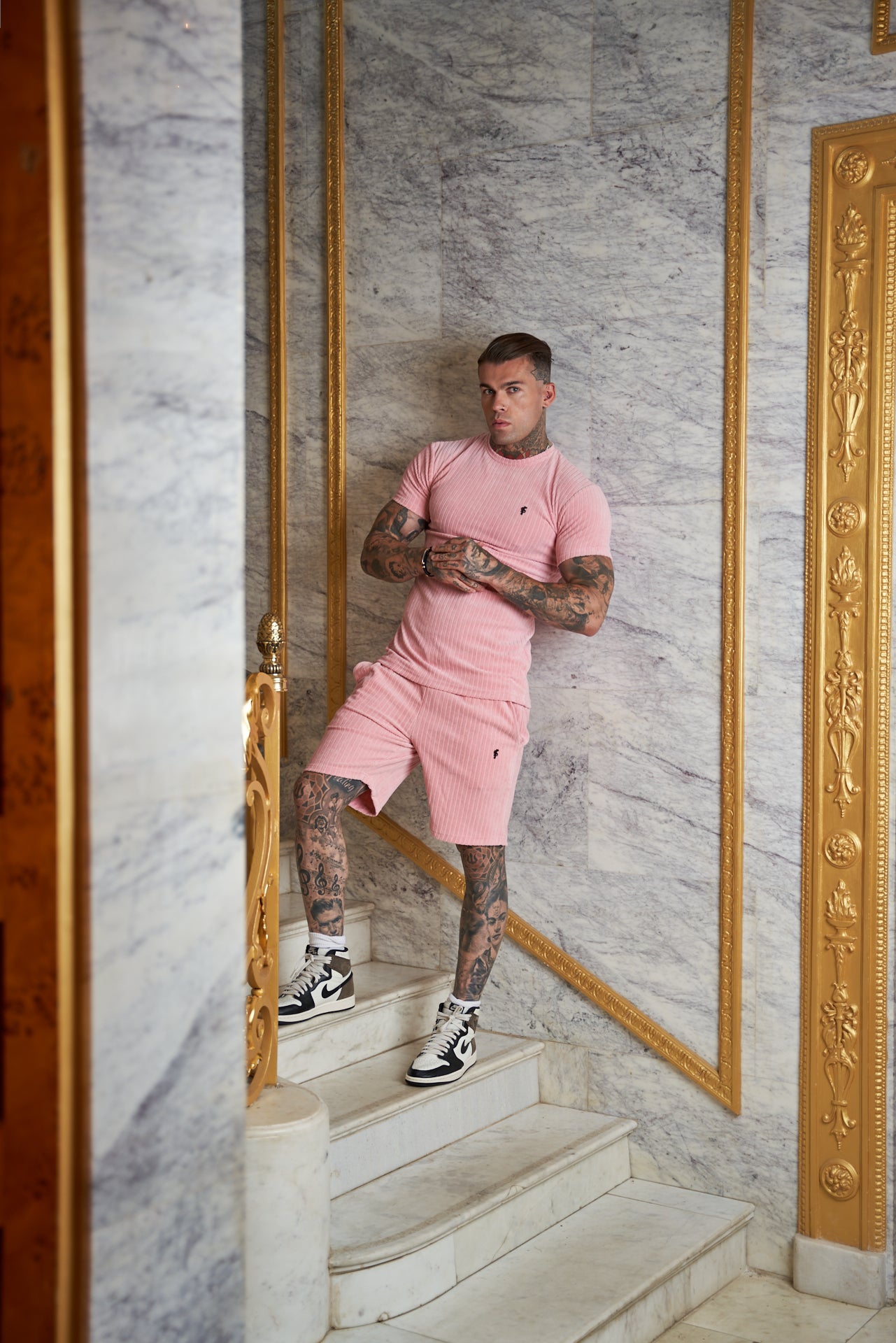 Pink Velour Shorts - FSVS654