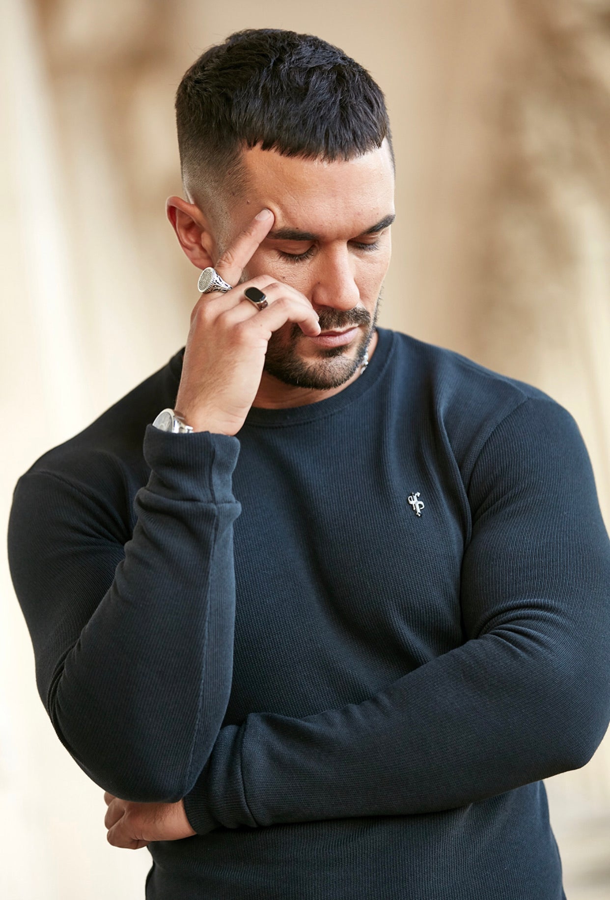Classic Black Super Slim Jumper - FSH409