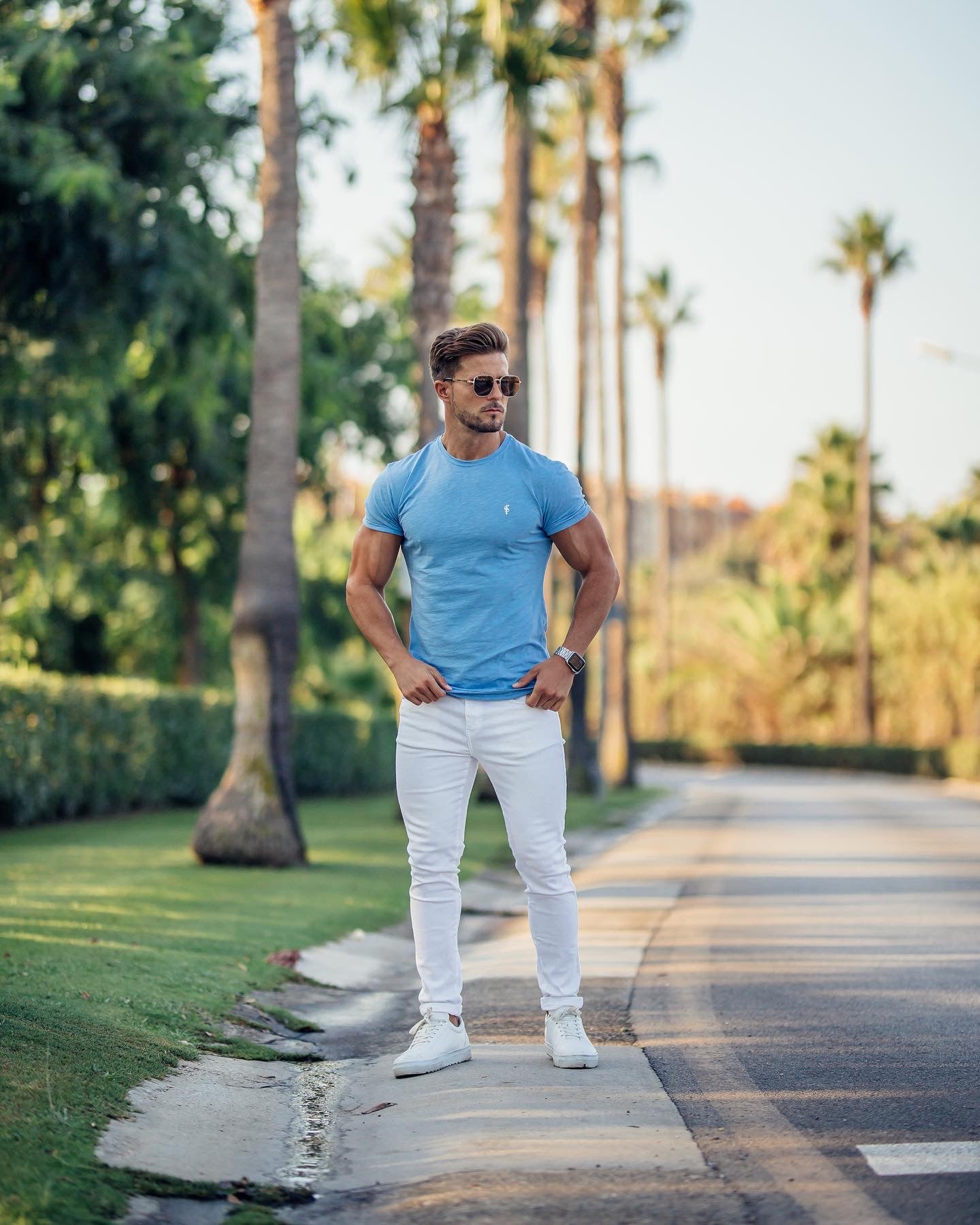 Light Blue Slub Crew - FSH051
