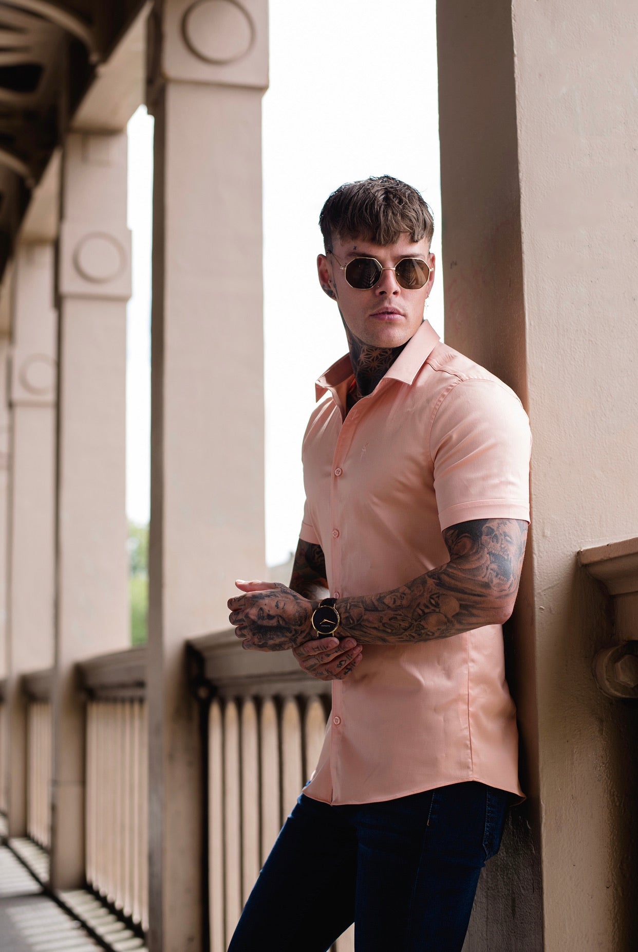 Super Slim Luxe Ultra Stretch Peach Short Sleeve - FS382