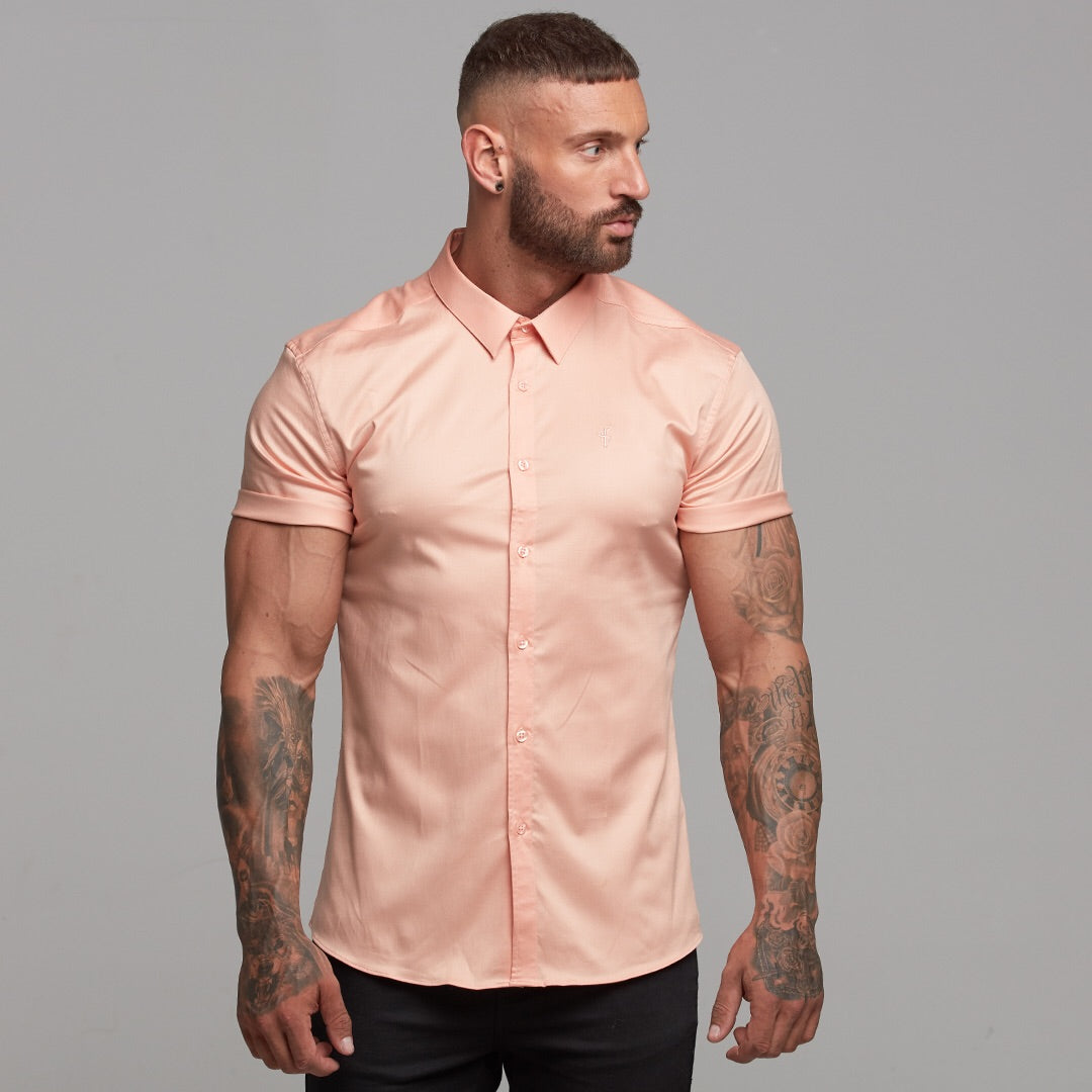 Super Slim Luxe Ultra Stretch Peach Short Sleeve - FS382