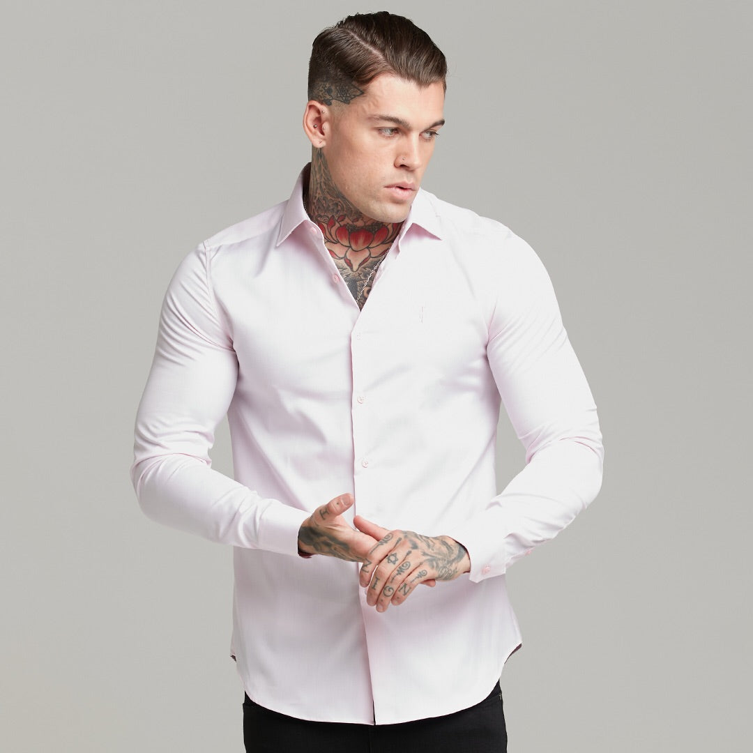 Classic Pink Twill Cutaway Collar - FS600