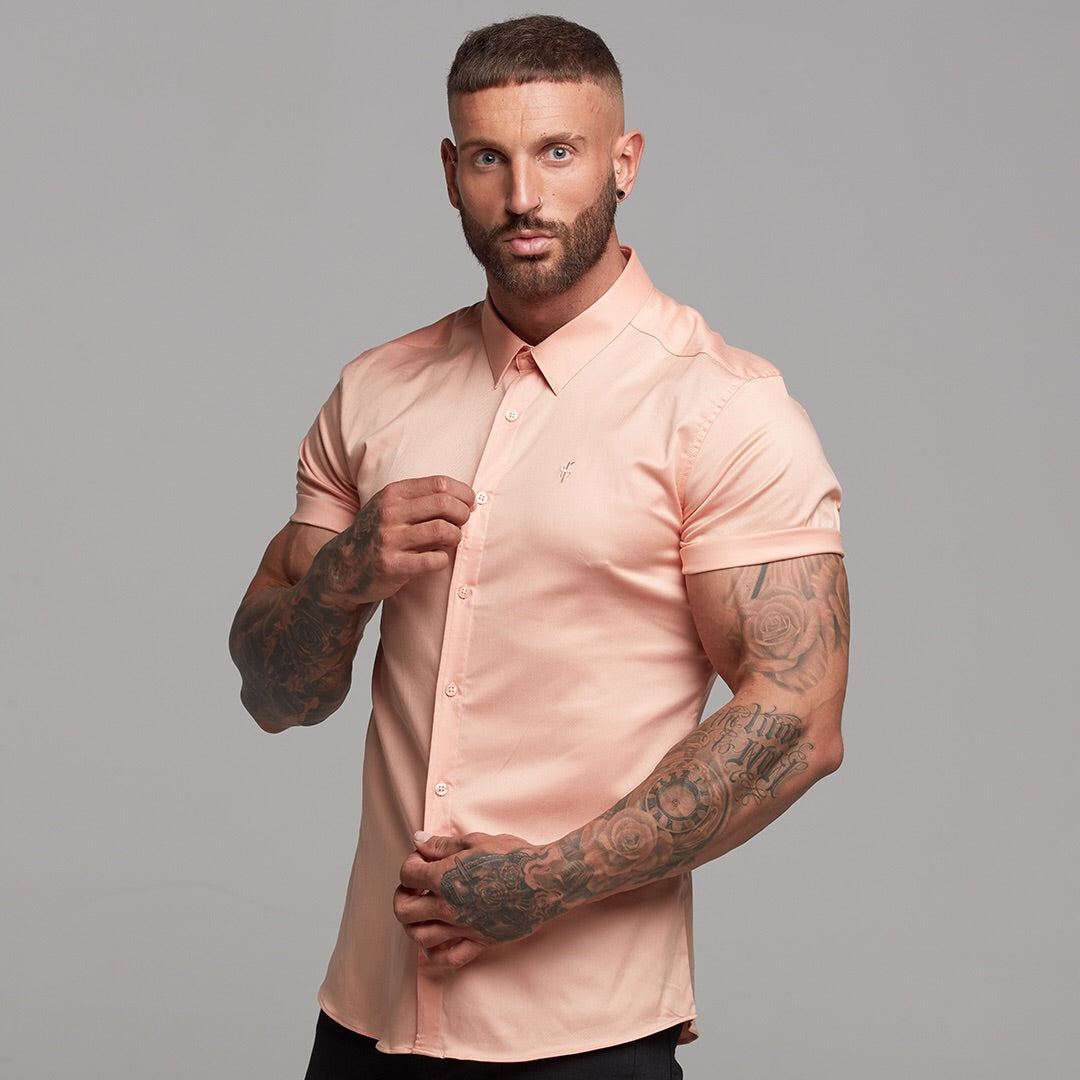 Super Slim Luxe Ultra Stretch Peach Short Sleeve - FS382