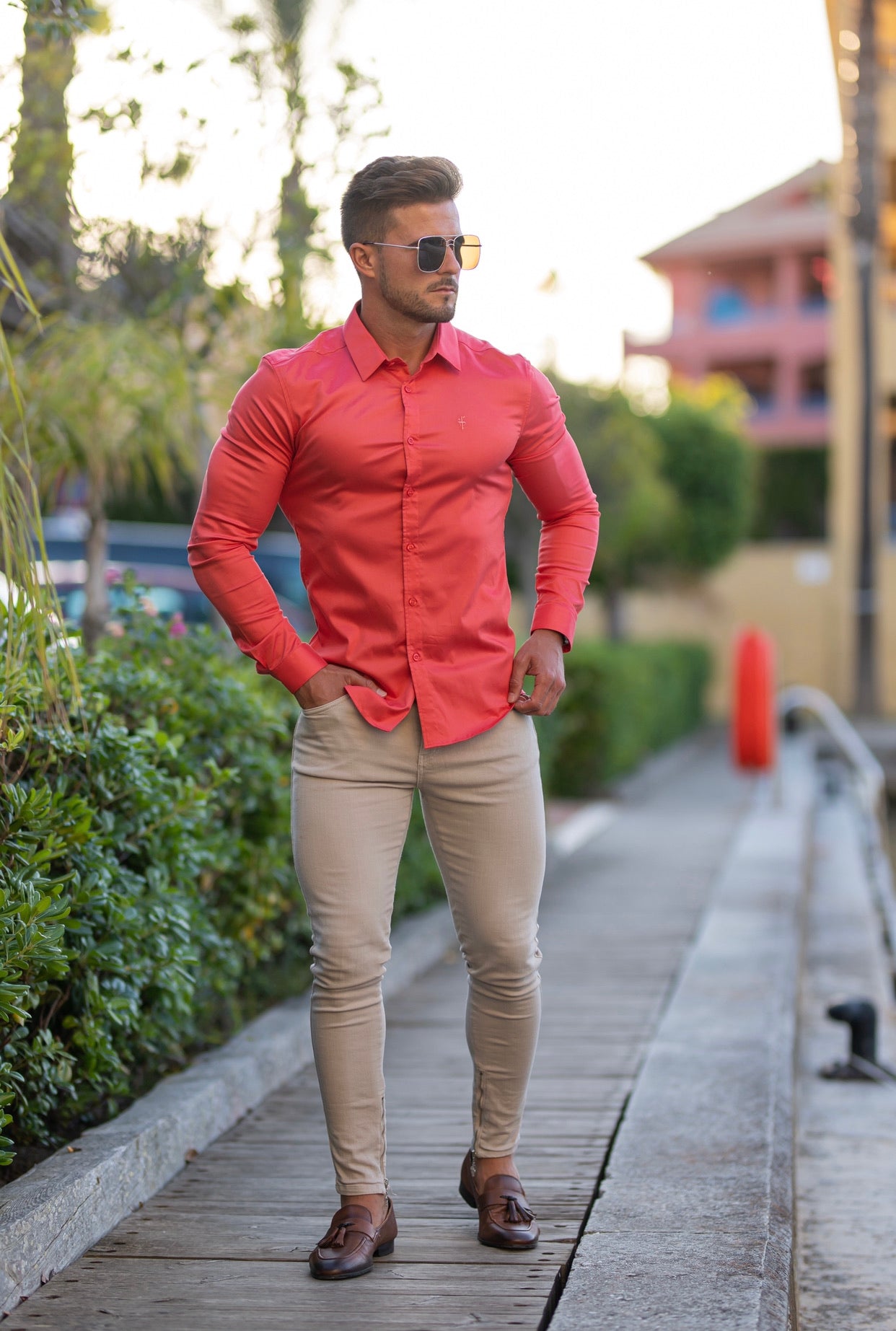 Super Slim Luxe Ultra Stretch Classic Coral Long Sleeve - FS670