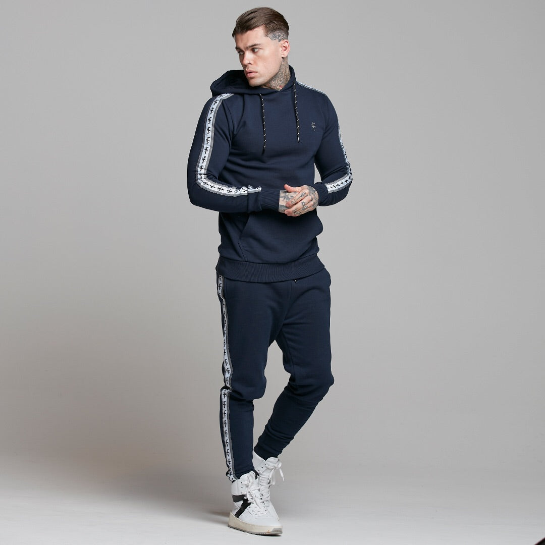 Tapered Navy Hoodie Top - FSM005 (LAST CHANCE)