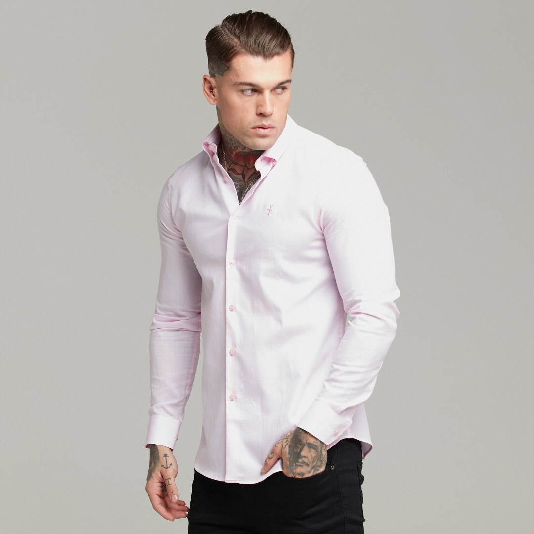 Classic Pink Royal Oxford Luxe Button Down - FS609