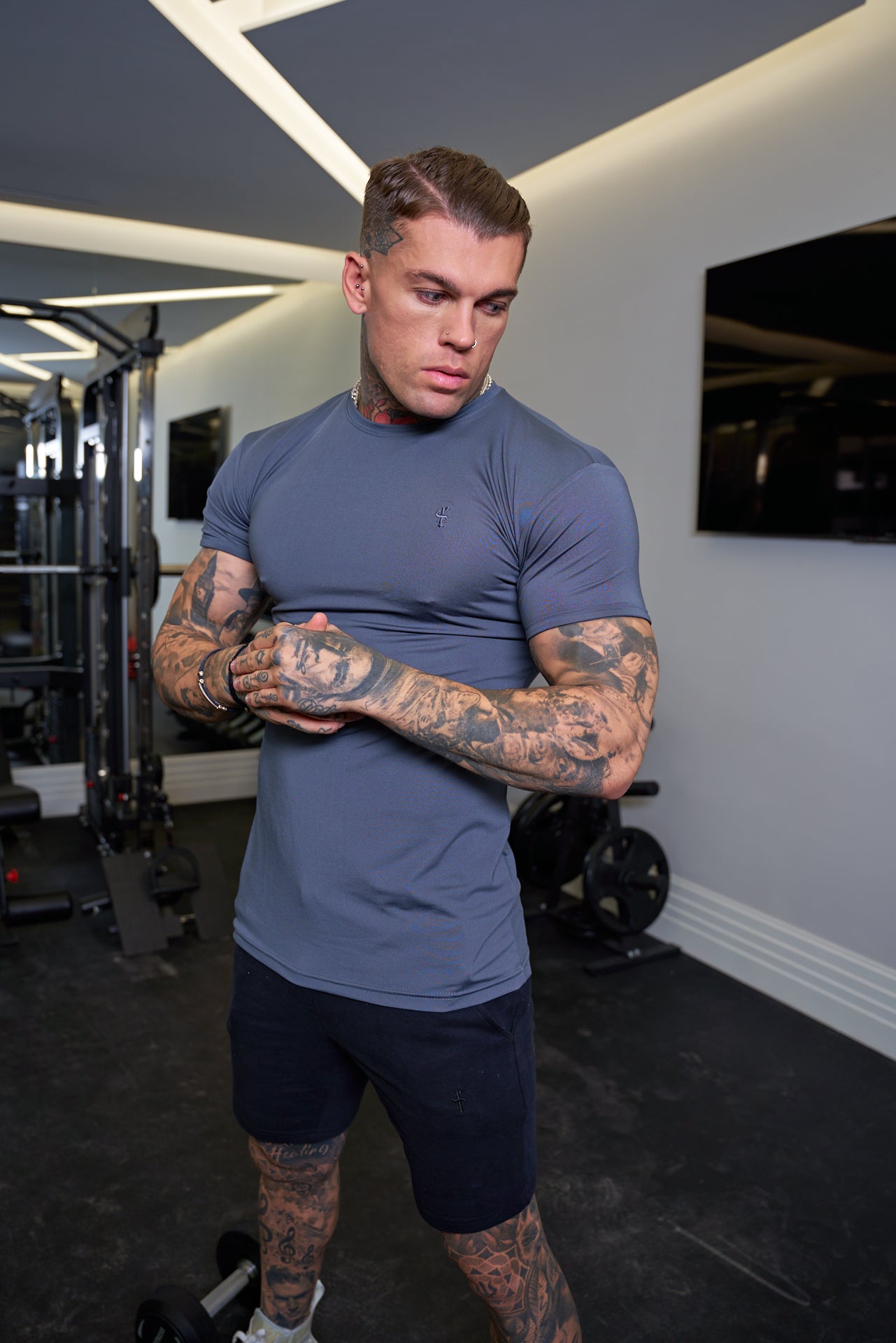 Slate Grey Gym Crew - FSH680