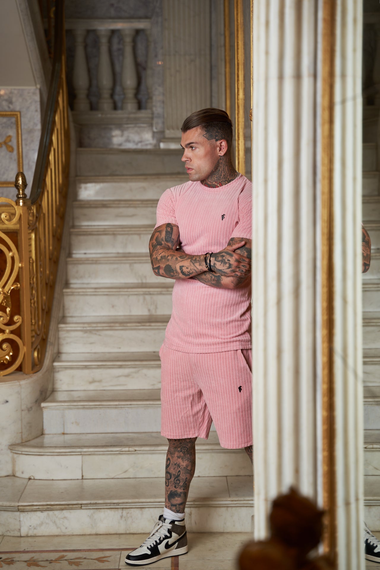 Pink Velour Shorts - FSVS654