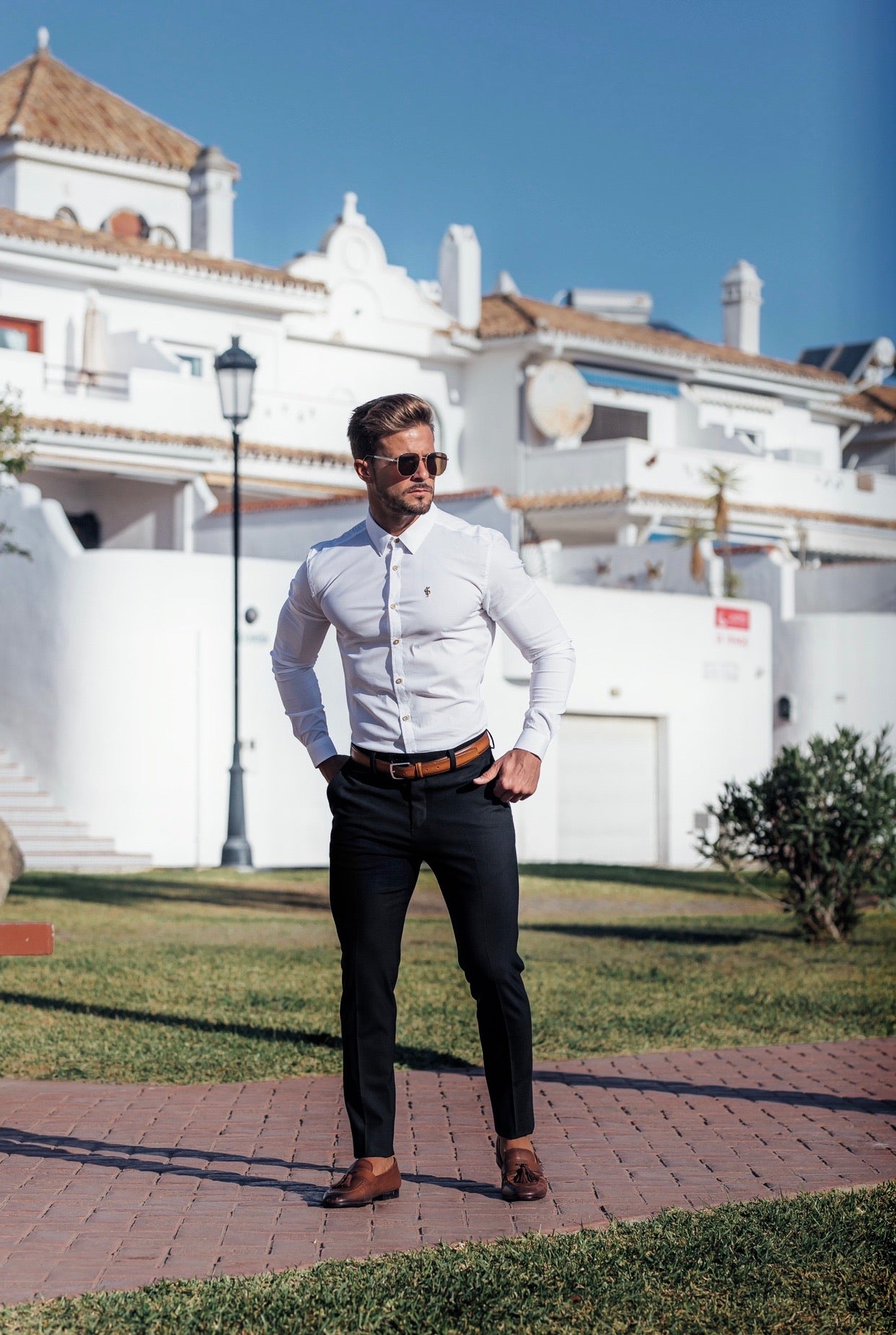 Slim Formal Black Stretch Trousers - FST034