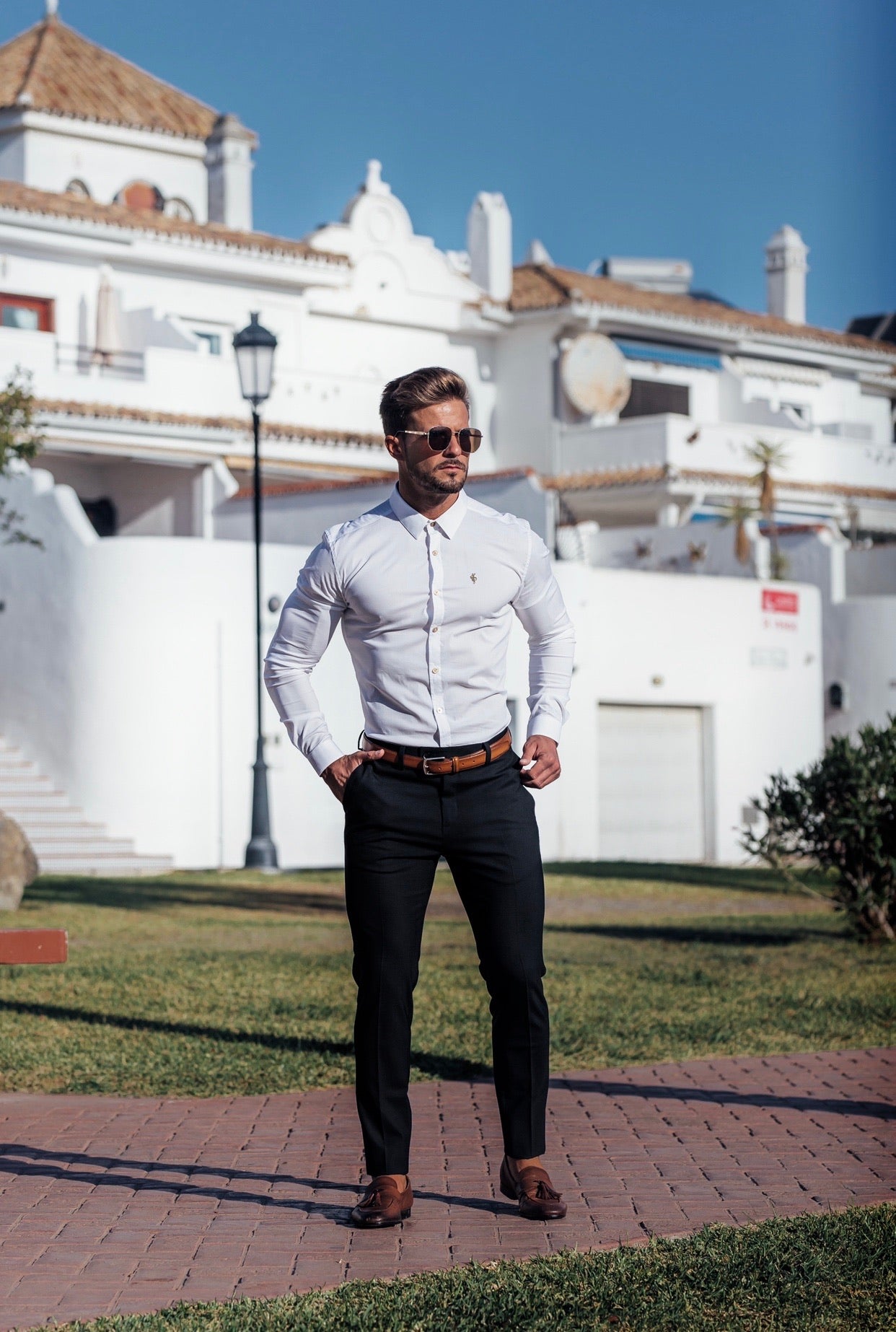 Slim Formal Black Stretch Trousers - FST034