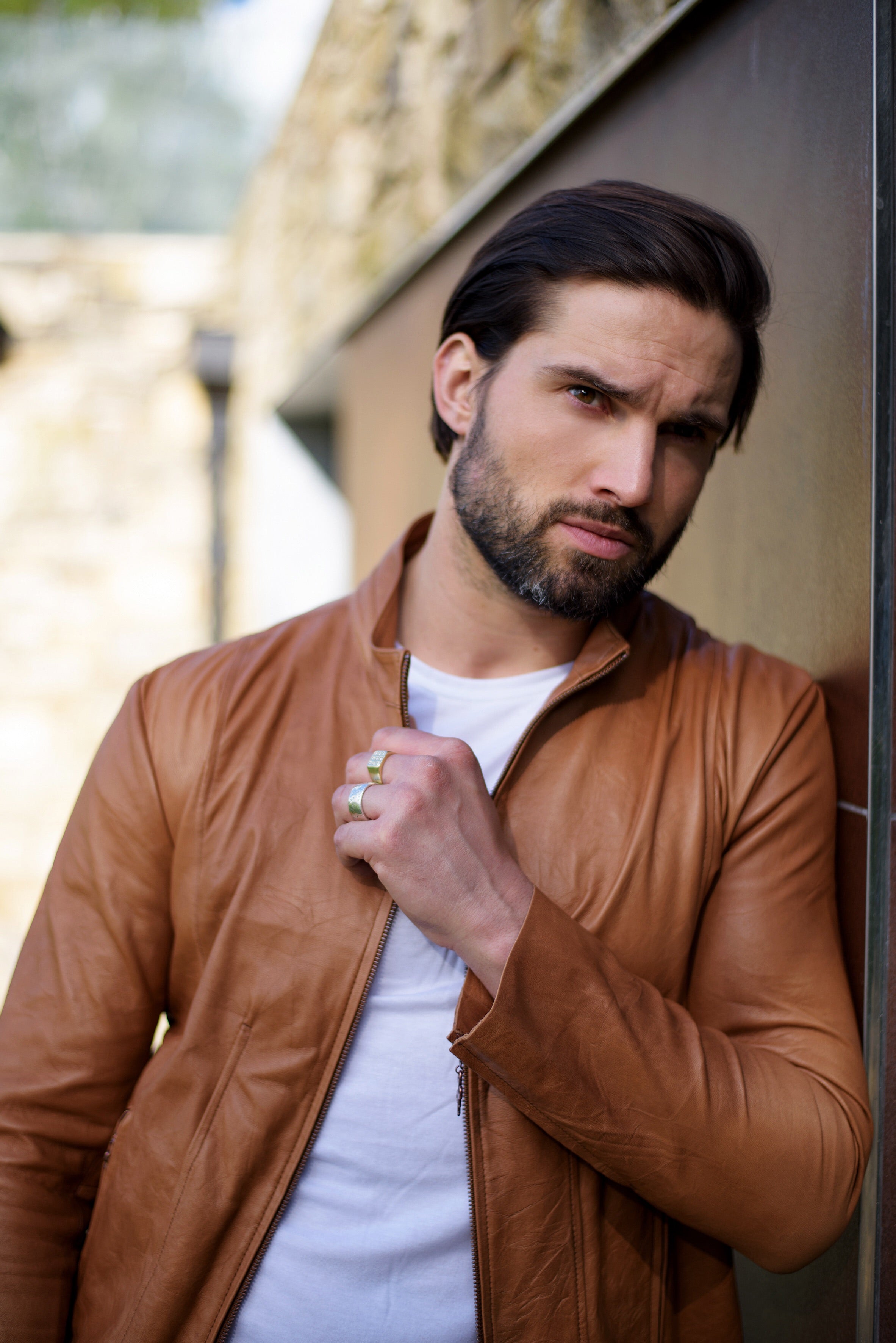 Tan Lambs Leather Jacket - FSH205