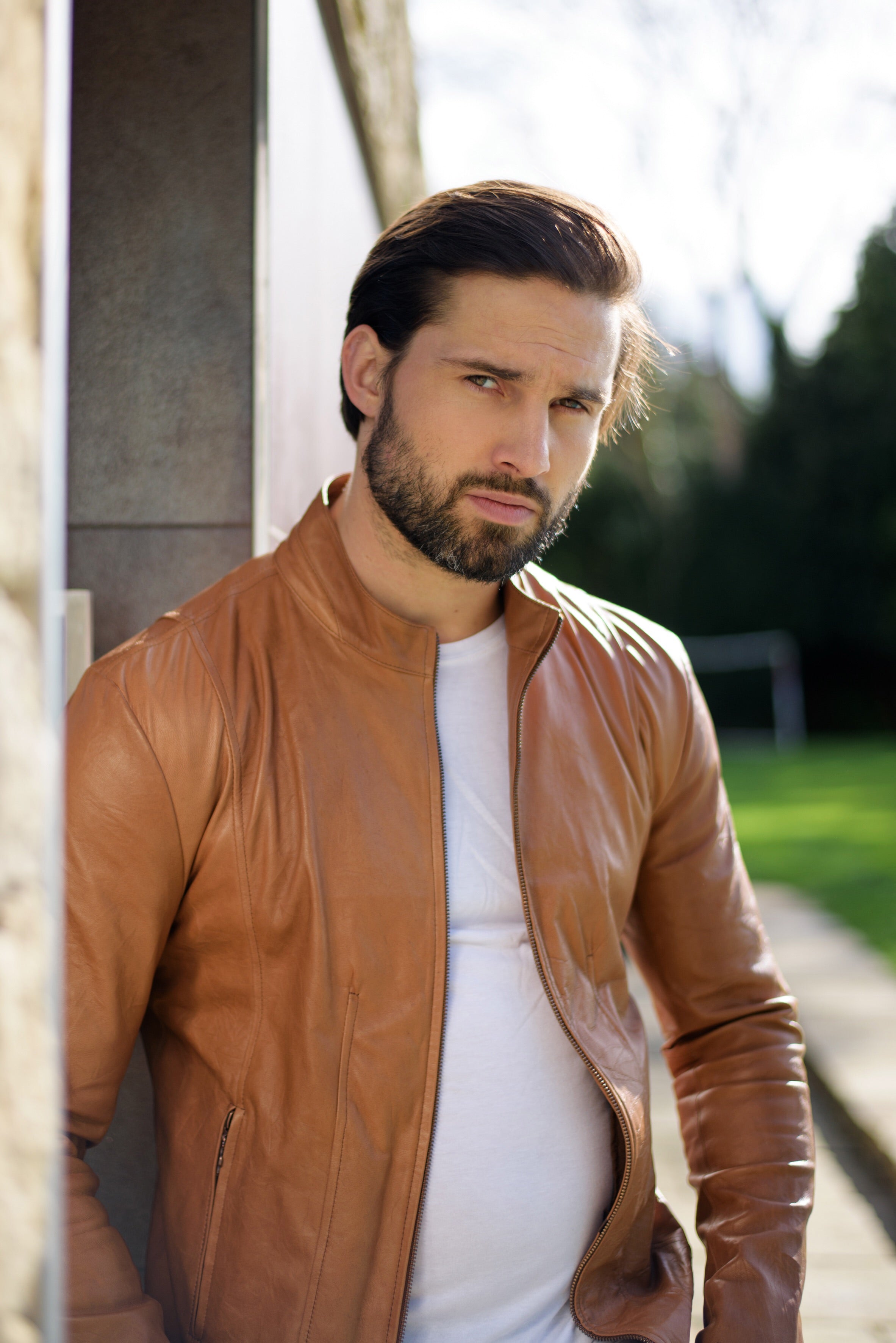 Tan Lambs Leather Jacket - FSH205