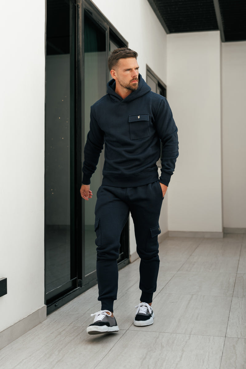 FS Navy / Gold Cargo Hoodie - FSR038 (PRE ORDER 22ND DECEMBER)