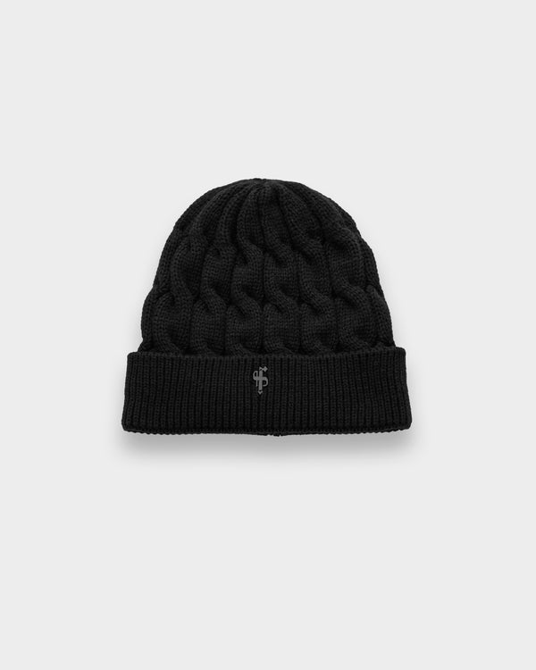 Father Sons Link Weave Beanie Hat Black - FSJ107 (PRE ORDER 12TH DECEMBER)