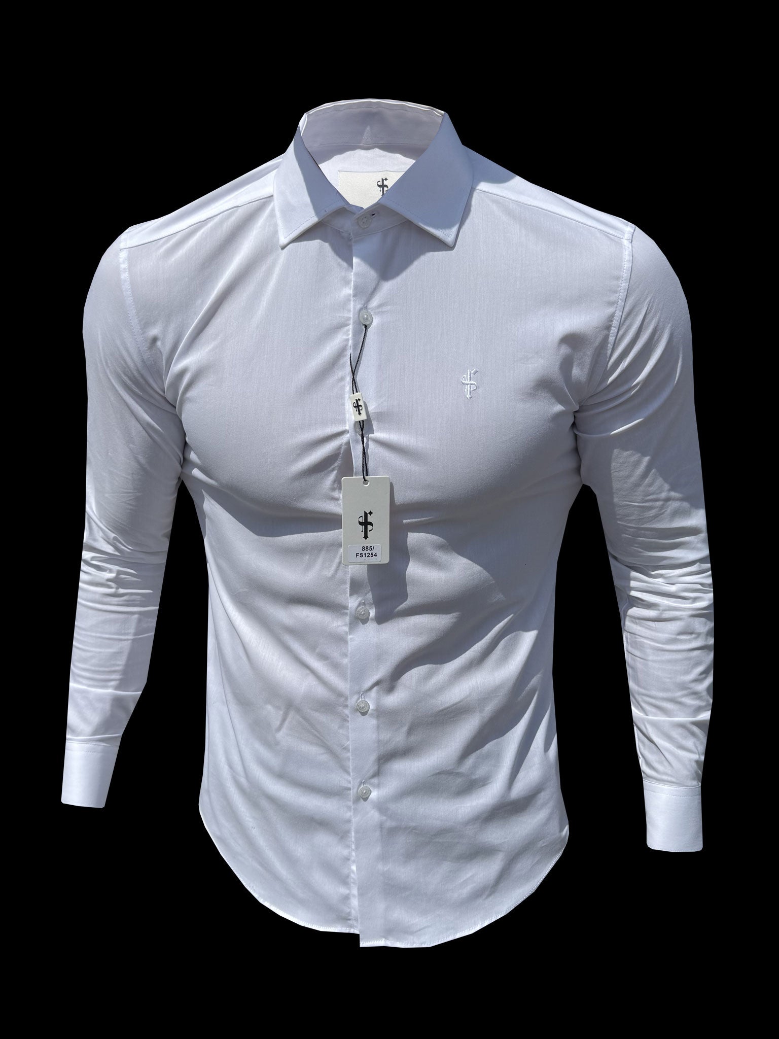 Eros Classic Fit Stretch White Cutaway Collar Shirt  - FS1254