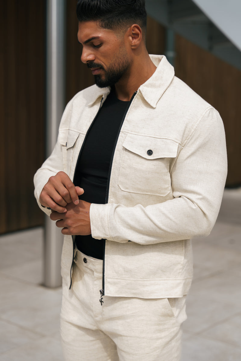 FS Linen Zipped Jacket - FSCJ001