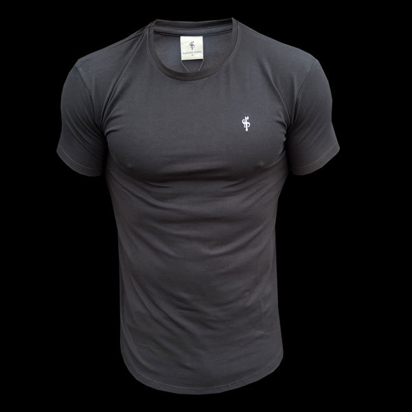 Father Sons Classic Black / White Curved Hem Crew T Shirt - FSH923 (PRE ORDER 29TH APRIL)