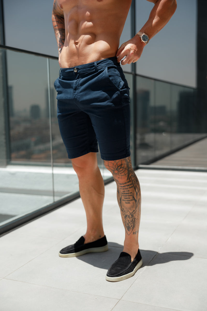 Father Sons Slim Fit Navy Chino Shorts FSH148