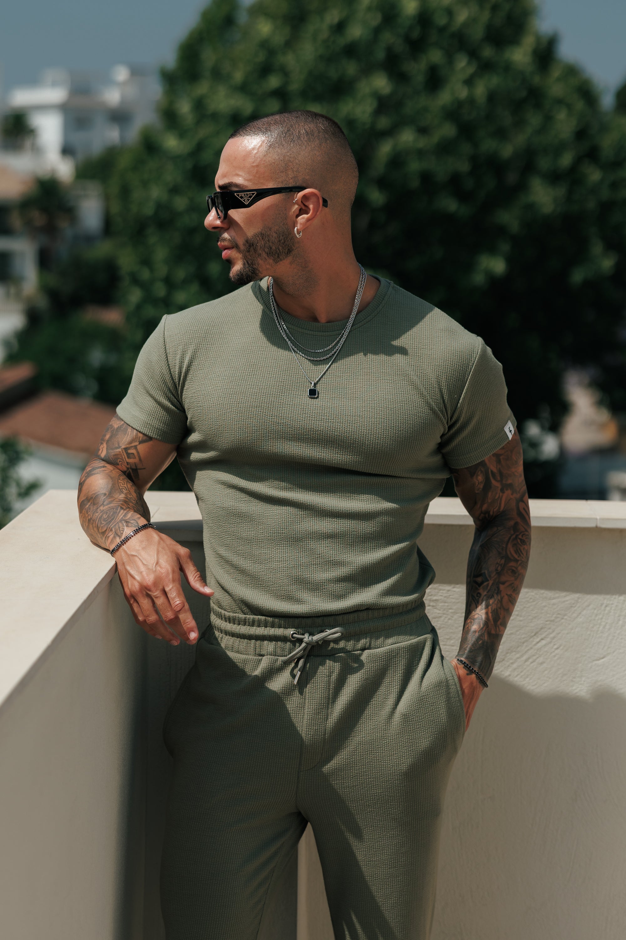 Jersey Cord Olive T-Shirt - FSR096