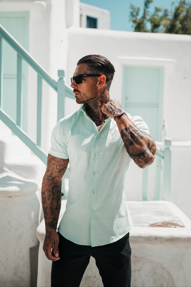 Father Sons Slim Sateen Mint Short Sleeve - FS966 (PRE ORDER 21ST MARCH)