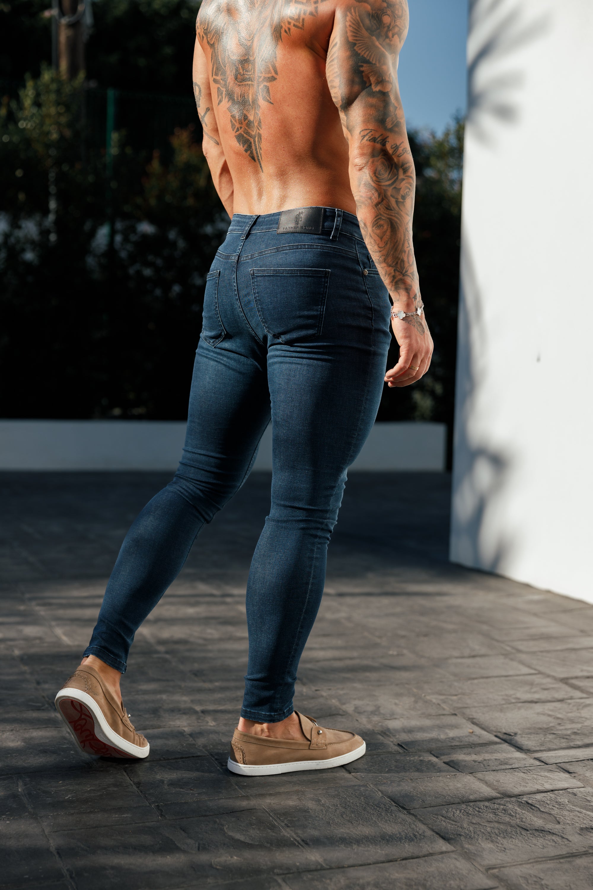 Ultra Stretch Mid Blue Slim Jeans - FSJEAN010