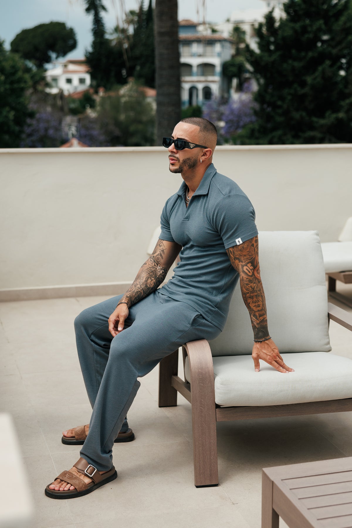 Jersey Cord Slim Gunmetal Trousers - FSR092