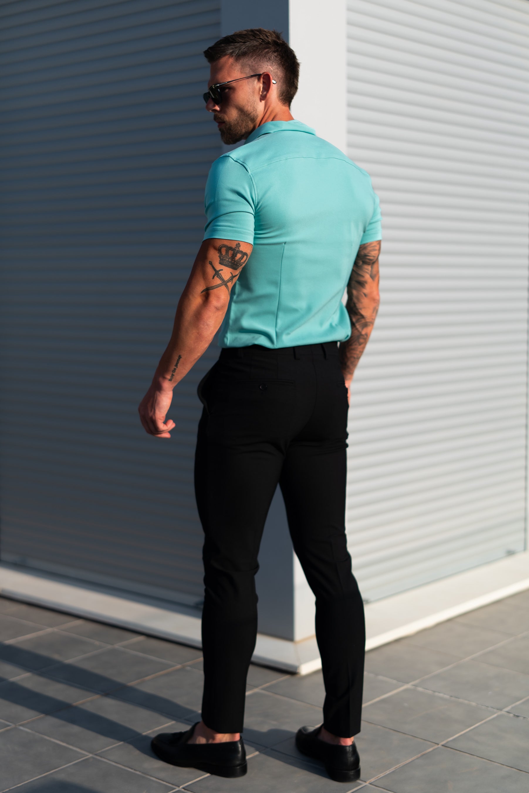 Super Slim SS New Mint Scuba with Button Down Collar - FS1117