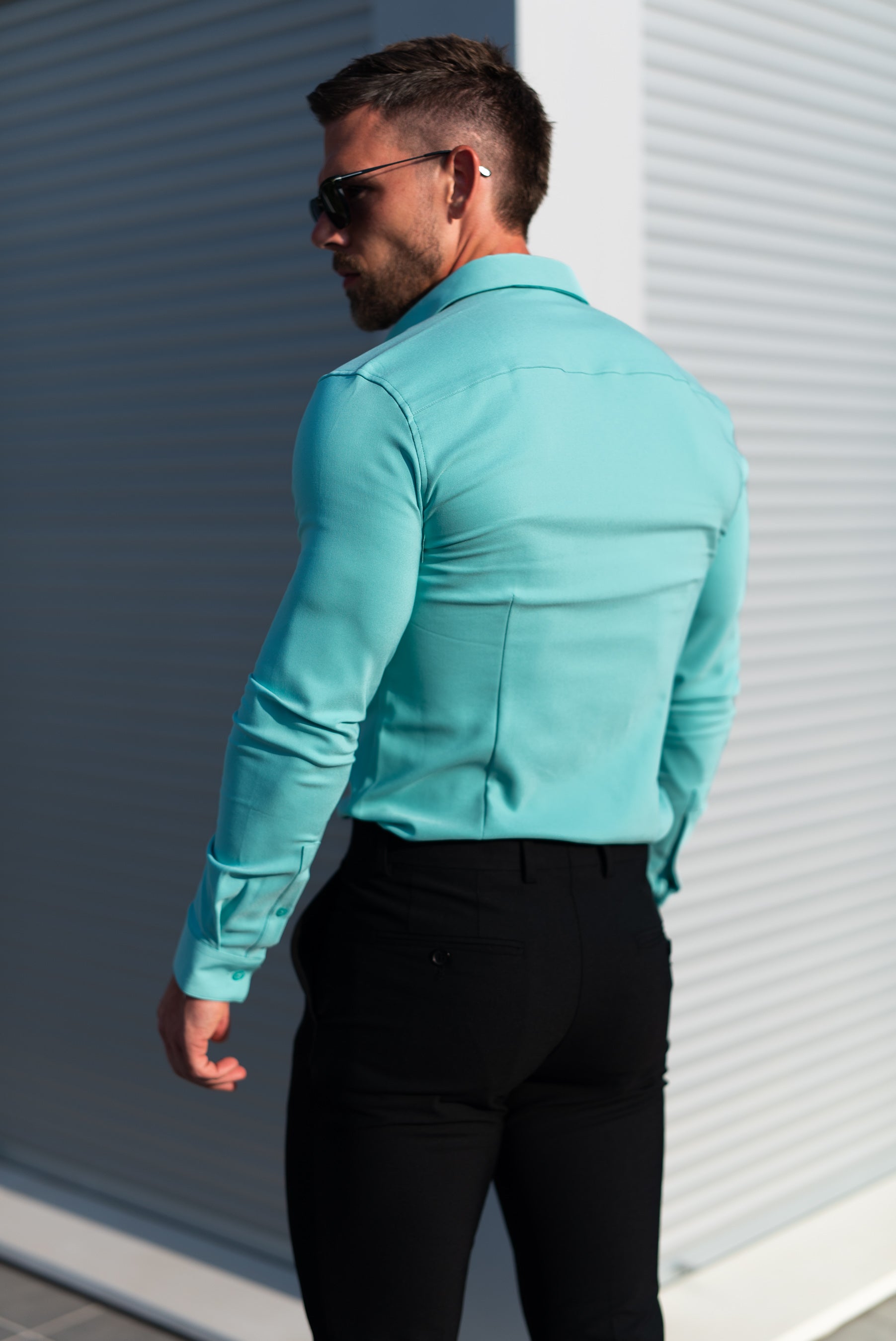 Super Slim LS New Mint Scuba with Button Down Collar - FS1116