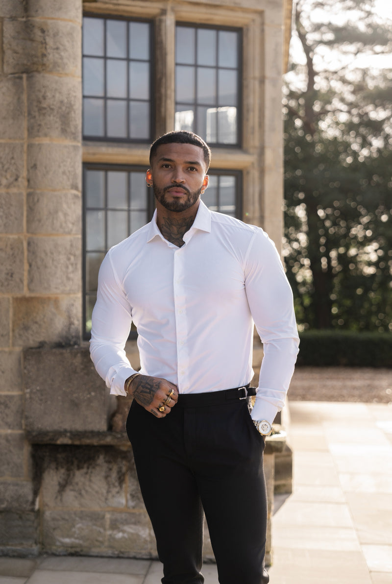 Father Sons Ultra Stretch Compression Shirt Long Sleeve White - FS1233