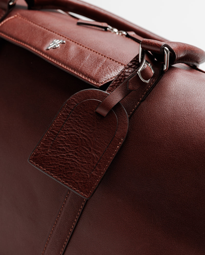 Father Sons Dark Tan Leather Holdall Bag - FSH202