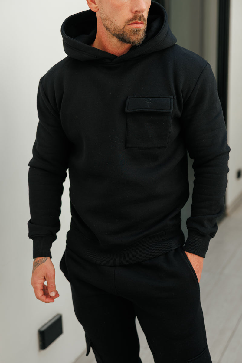 FS Black Cargo Hoodie - FSR030 (PRE ORDER 22ND DECEMBER)