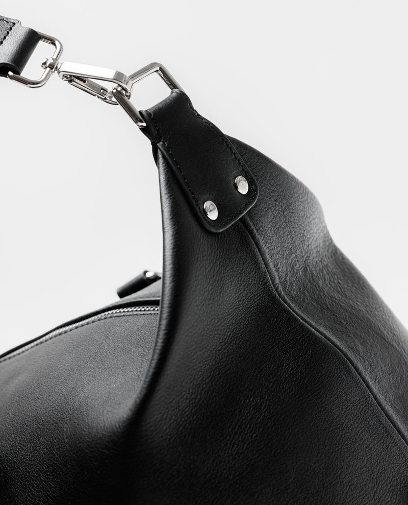 Father Sons Black Leather Holdall Bag - FSH201