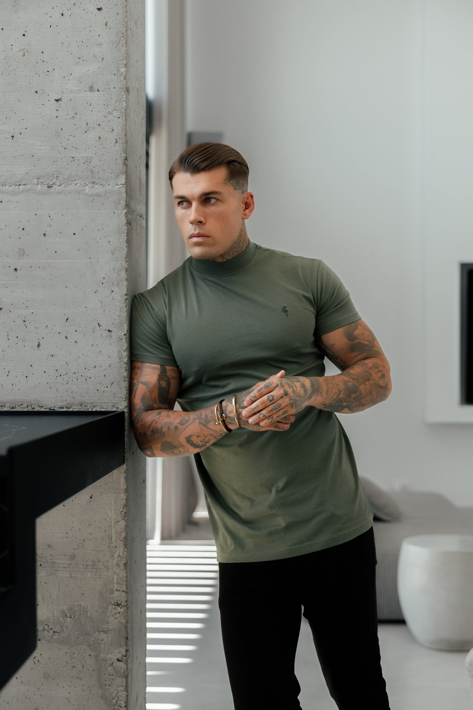 FATHER SONS/クルーネック リブ Ｔシャツ 5FFD309C-3713-4D87-A311-