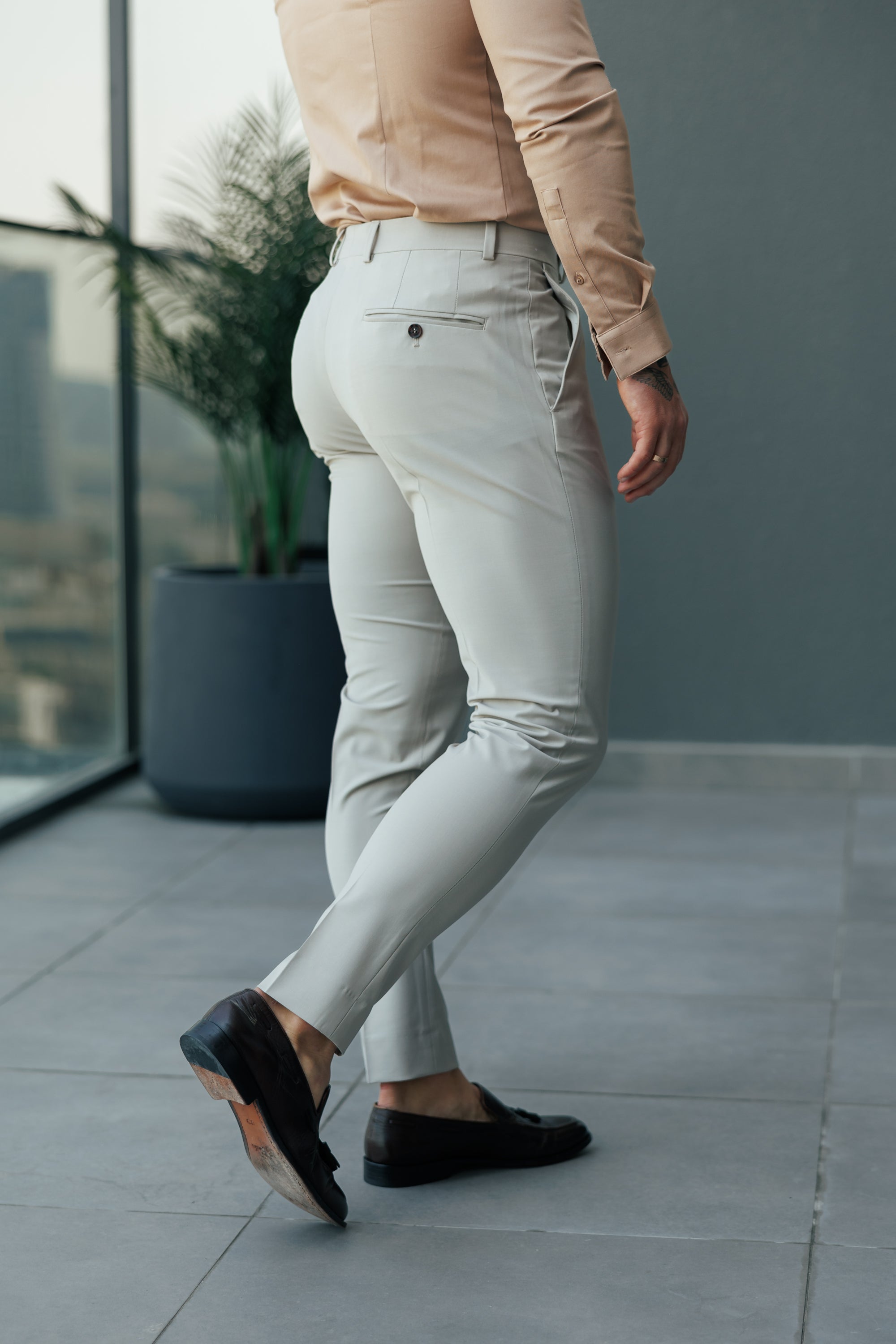 Slim Formal Stone Stretch Trousers - FST029