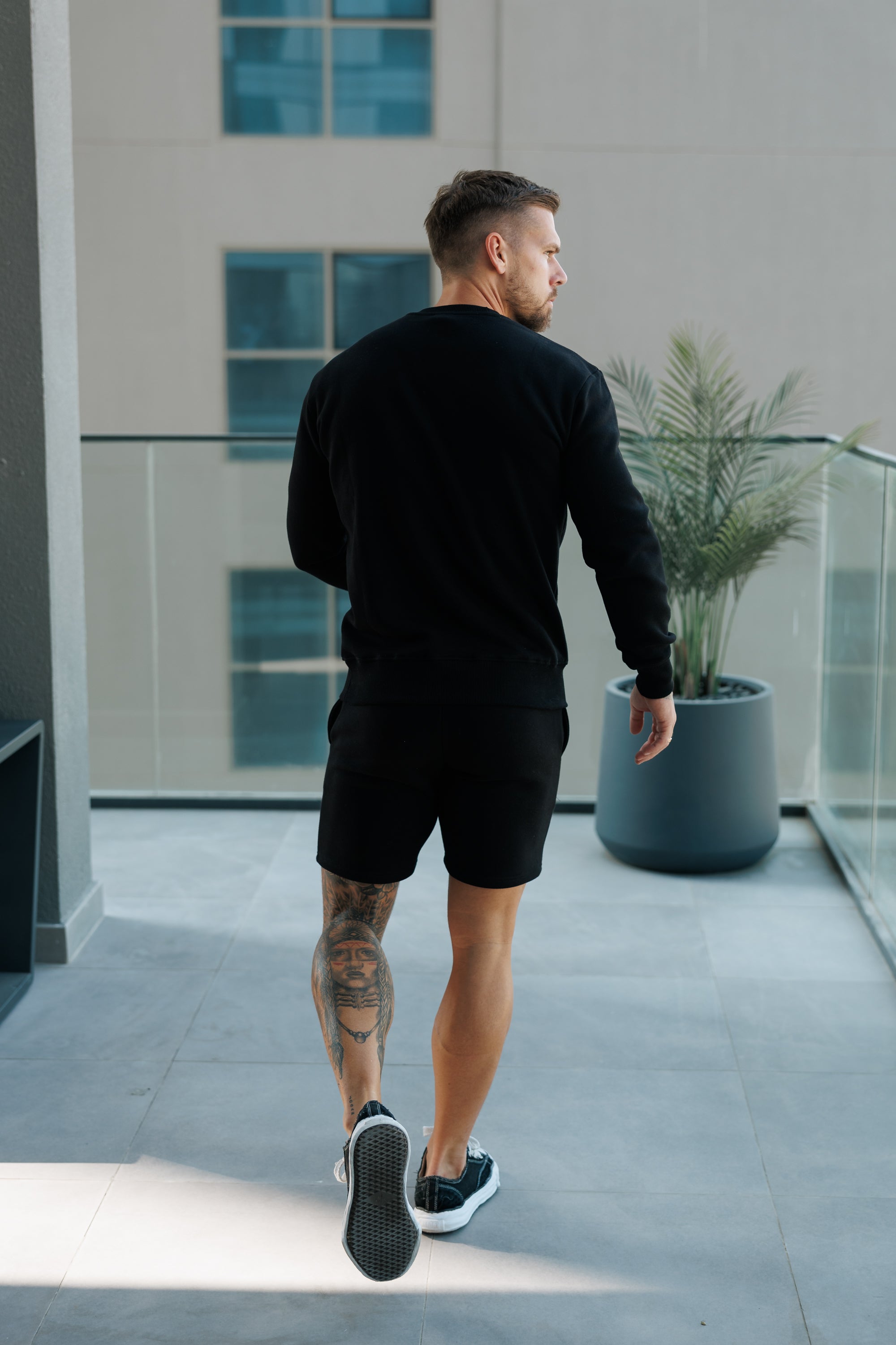 Plain Black Shorts with FS Branding - FSH1201