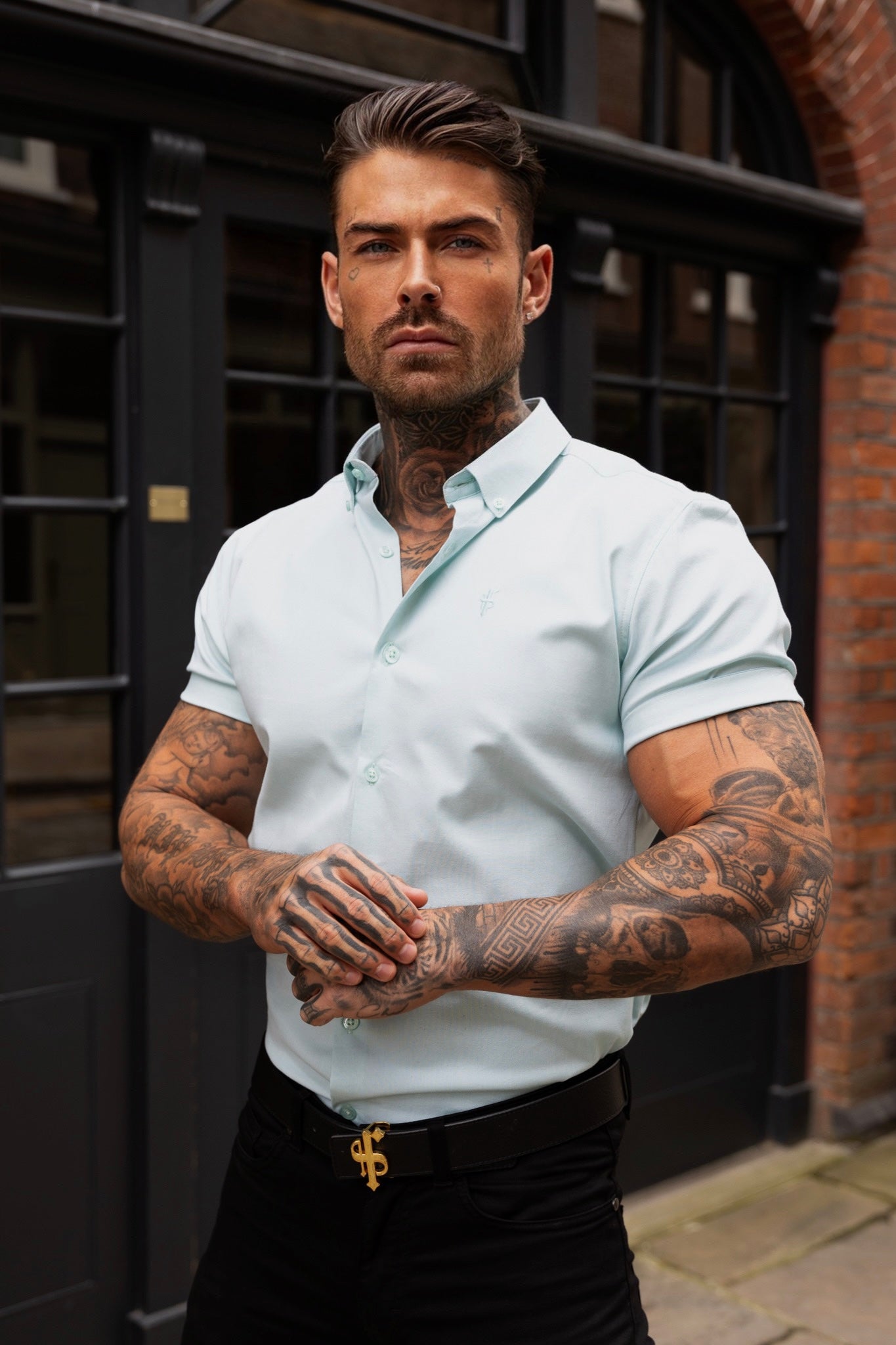 Classic Stretch Oxford Short Sleeve Mint - FS1011