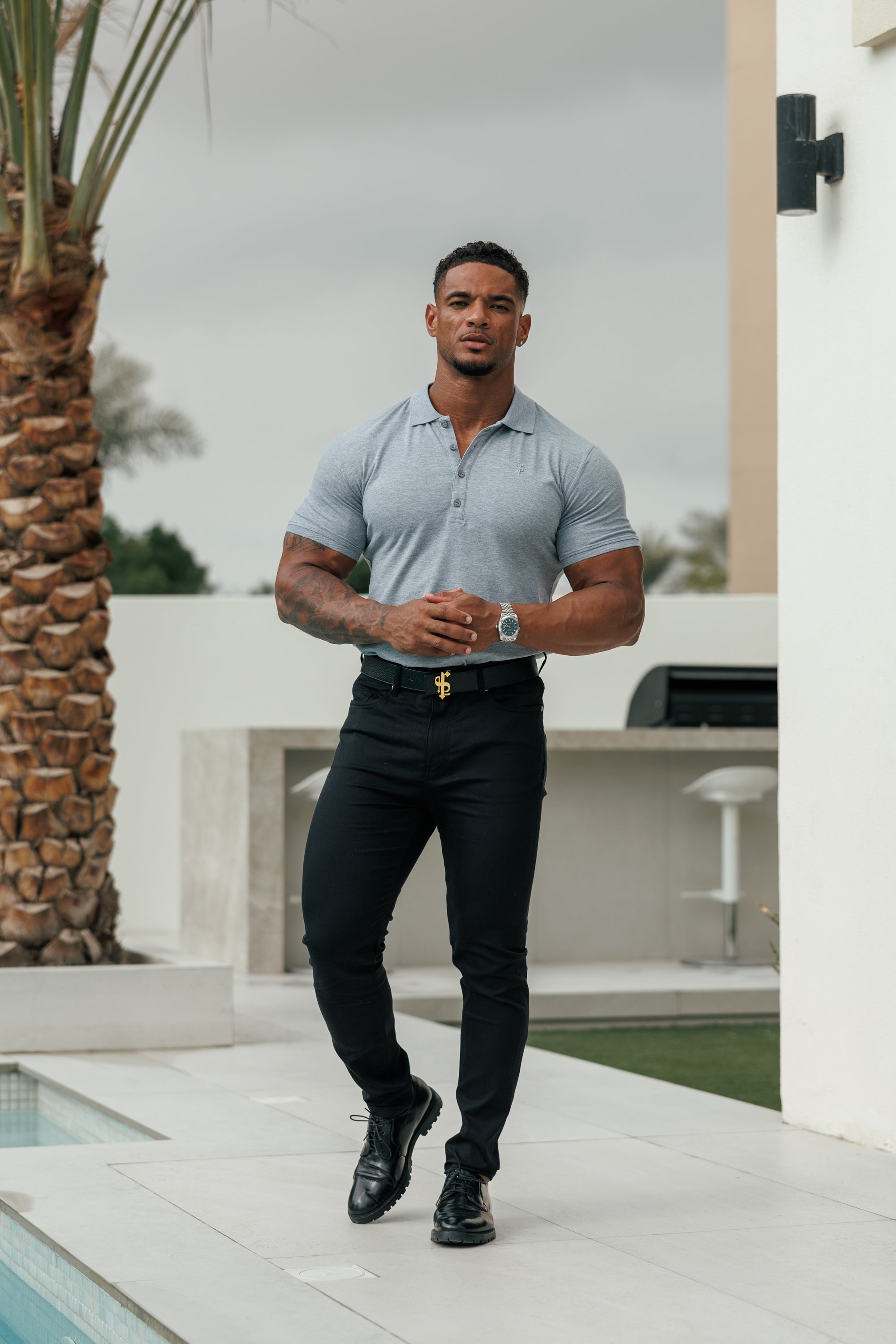 Light Grey / Silver Polo Shirt - FSH1406