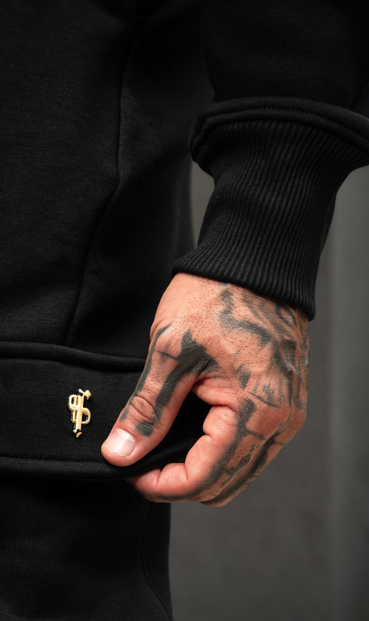 Black / Gold Cargo Tracksuit Bottoms - FSR029