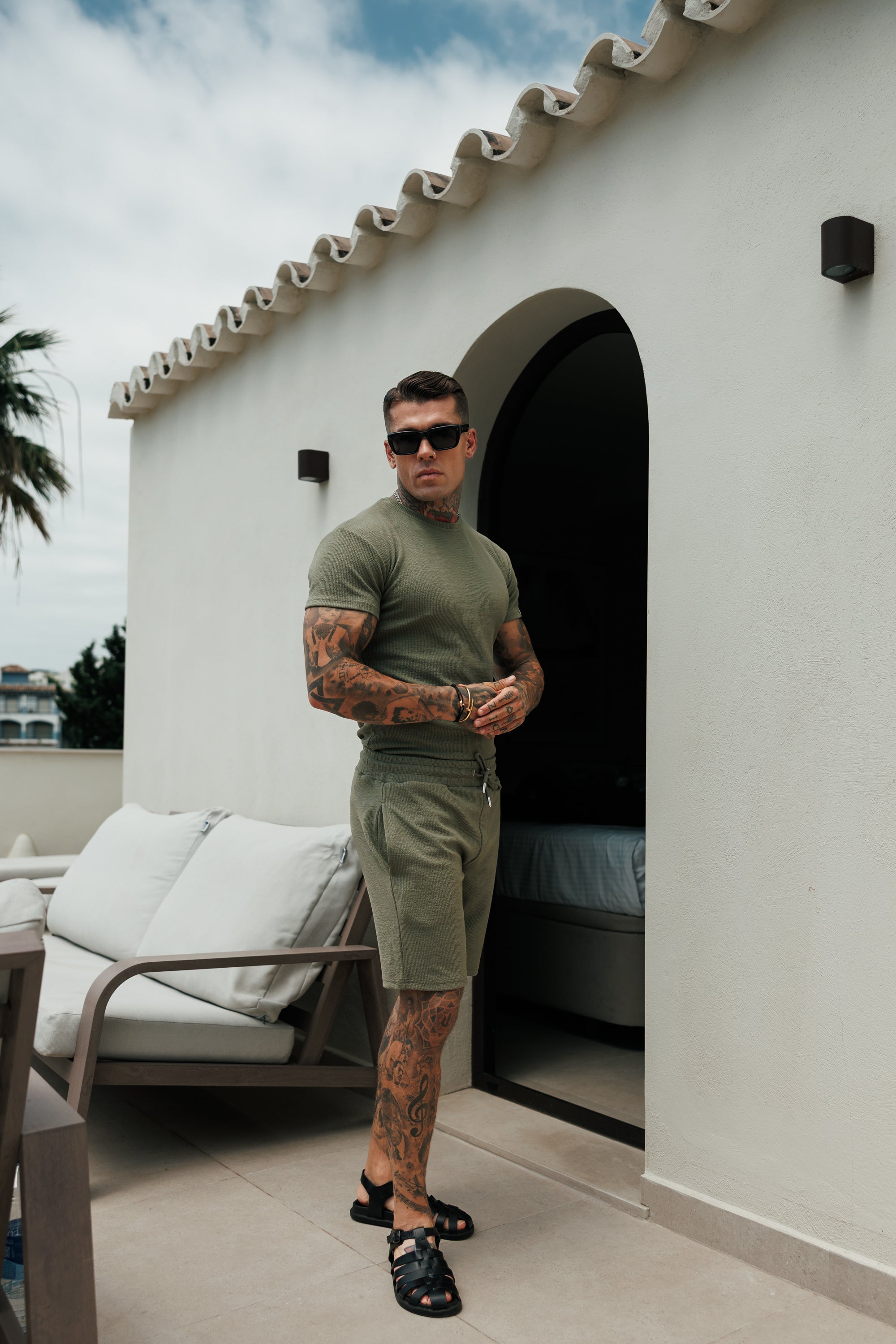 Jersey Cord Olive Shorts - FSR080